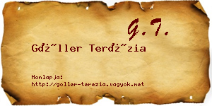 Göller Terézia névjegykártya